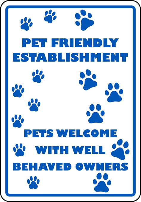 Pet Friendly Establishment Sign Save 10 Online