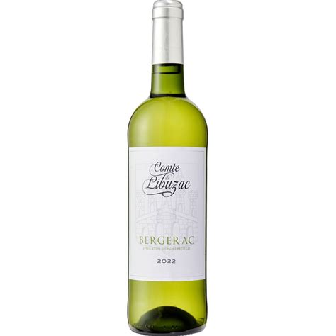 AOP Bergerac Comte De Libuzac Blanc 2019 75cl Pas Cher Auchan Fr