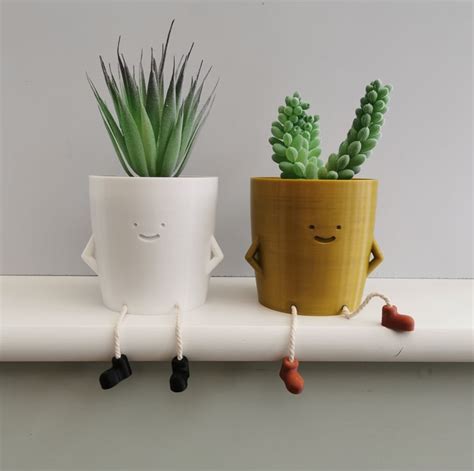 Sitting Pot With Dangly Legs Cute Plant Pot P Folksy