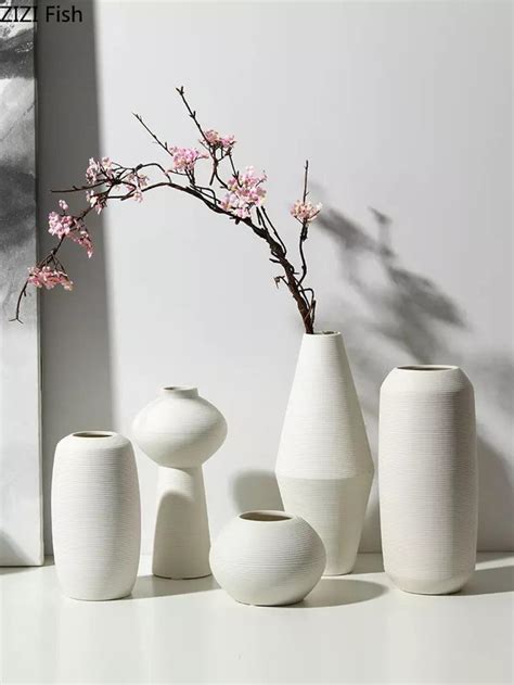 Handmade Nordic Vases White Ceramic Home Decor Modern Home Etsy