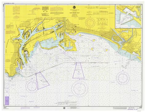 San Pedro Bay 1975 Old Map Nautical Chart Pc Harbors 5148