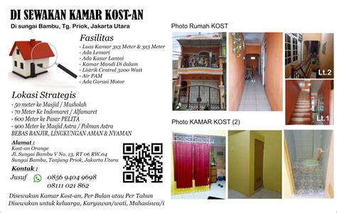 Rumah Kost Sungai Bambu Jakarta Utara Kost Campur Jakarta Jakarta