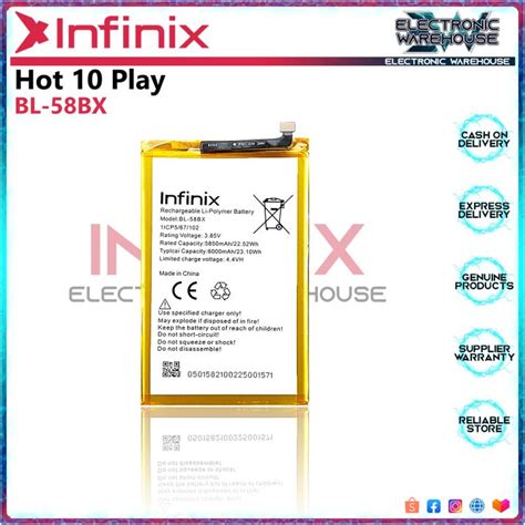 Battery For Infinix Hot Play Model BL BX MAh Capacity Lazada PH
