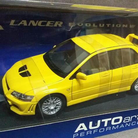 Autoart Mitsubishi Lancer Evolution Vii Yellow Hobbies