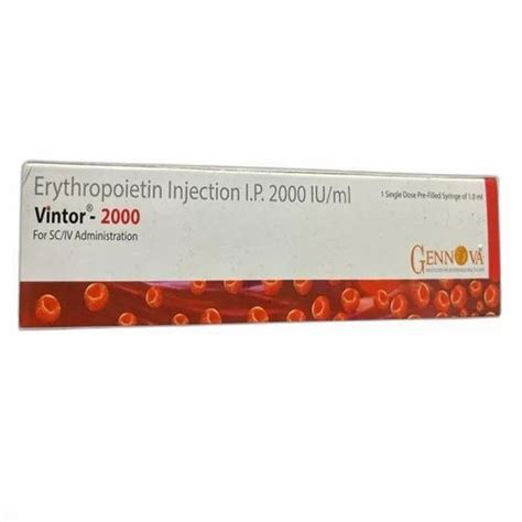 Erithropoetin Injection 2000, 4000 IU, Prescription at ₹ 687.14/piece ...