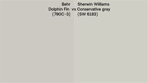 Behr Dolphin Fin 790C 3 Vs Sherwin Williams Conservative Gray SW