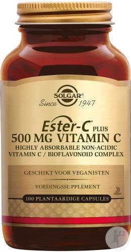 Solgar Ester C Plus 500mg Vitamine C 100 Gélules Végétales Newpharma