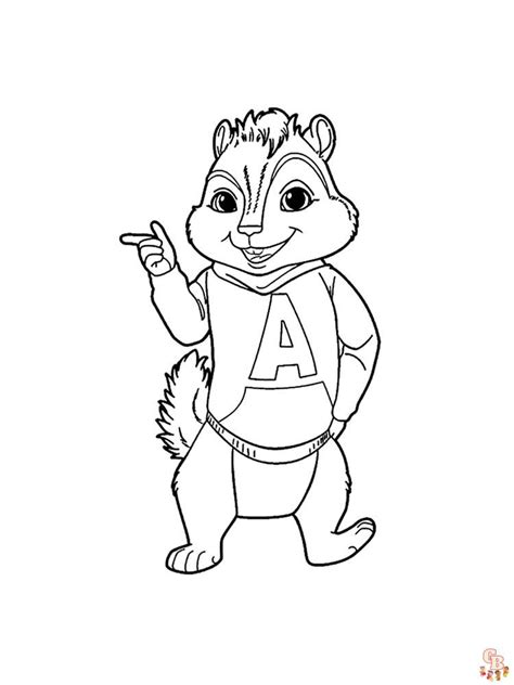 Questi Disegni Da Colorare Di Alvin E I Chipmunk Per Bambini