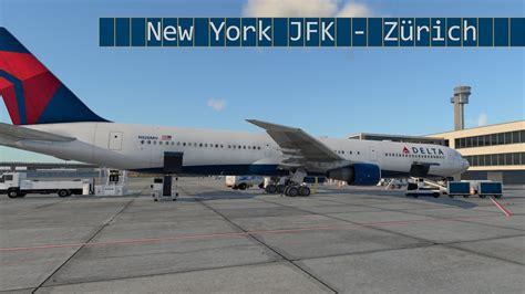 X Plane 12 Livestream New York JFK KJFK Zurich LSZH Delta