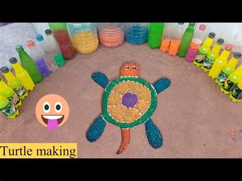 Experiment How To Make Turtle Drawing With Orbeez Ball Youtube