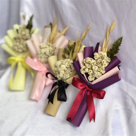 Jual Everlasting Mini Bouquet Edelweiss Bunga Kering Edelweiss Mini