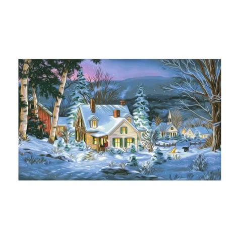 5D Diamond Painting Complet Broderie par Numéros l hiver Jour de neige