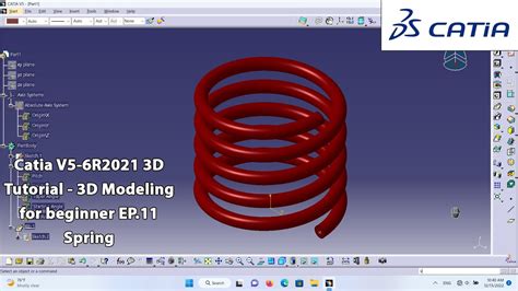 Catia V R D Tutorial D Modeling For Beginner Ep Spring