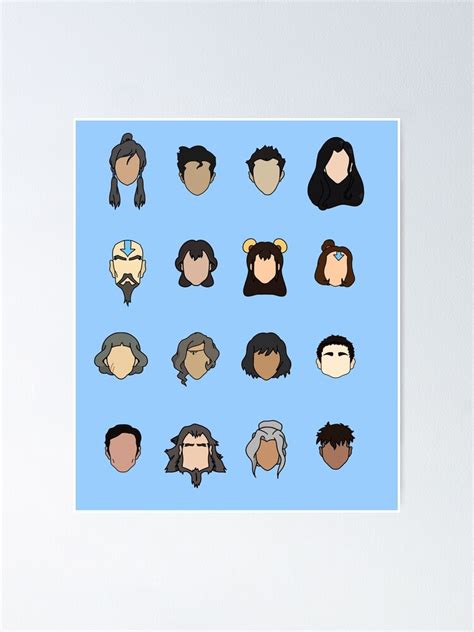 The Legends Of Korra Graphic Sticker Set Poster For Sale By