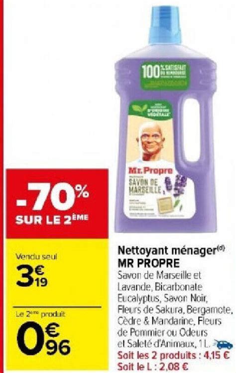 Promo Nettoyant M Nager Mr Propre Chez Carrefour Market