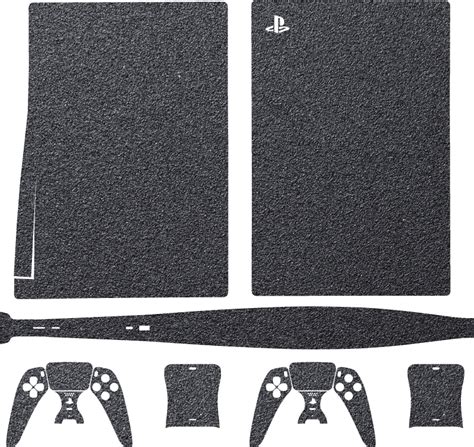 Vinil Skin para PS5 Aço preto escovado TenStickers