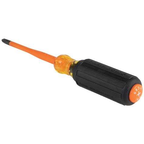 Klein 6934ins Slim Tip Insulated Screwdriver 2 Phillips 4 Round Shank