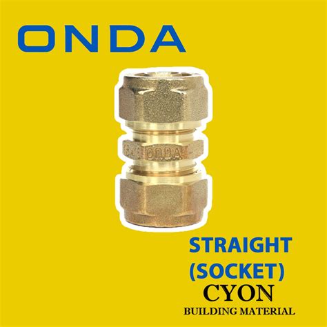 Jual Onda Straight Equal Union Socket Sok Kuningan Brass Sambungan