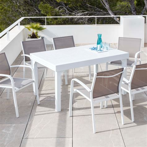 Mesa de jardín rectangular extensible Aluminio Murano Hasta 10 pers