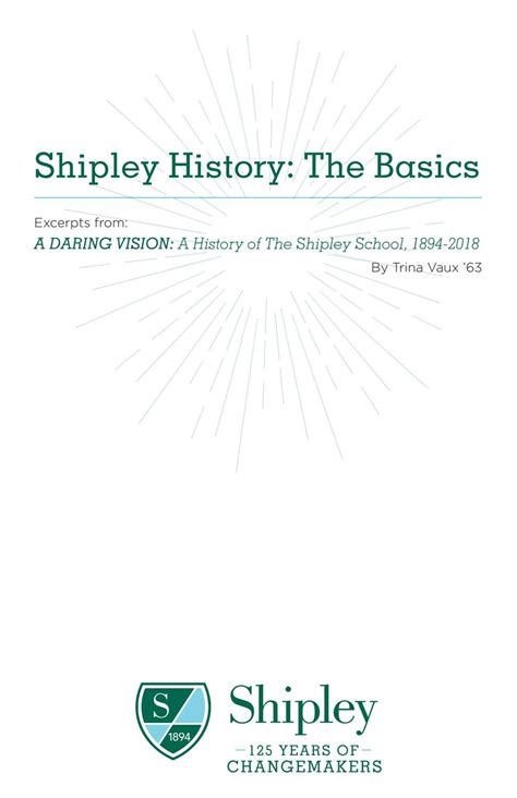 Shipley History: The Basics by The Shipley School - Issuu