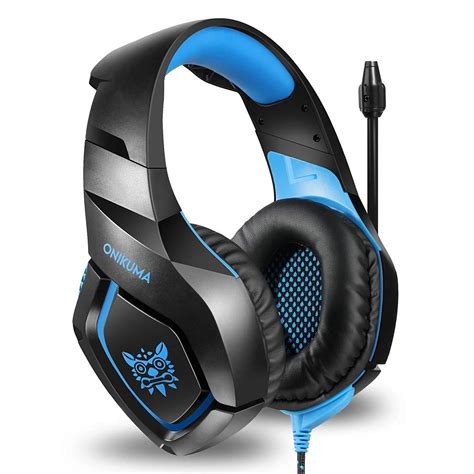 Fone Headset Gamer Azul P2 P3 Usb Led 50mm Cabop 2 2m Onikuma Azul