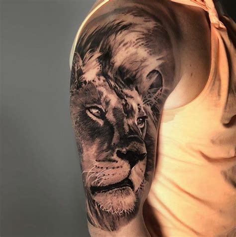 Lion Grey Tattoo