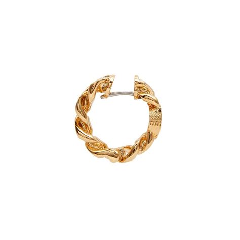 Gucci Gucci Gg Gold Tone Chain Hoop Earrings Editorialist