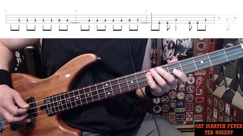 Cat Scratch Fever By Ted Nugent Bass Cover With Tabs Play Along Youtube