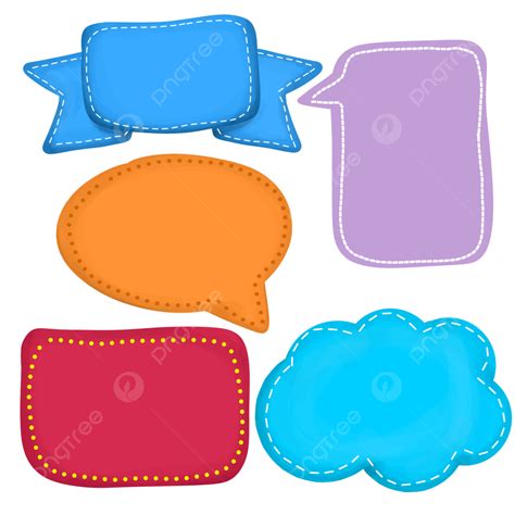 Colored Speech Bubble Template