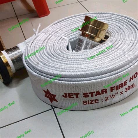 Jual FIRE HOSE CANVAS SELANG HYDRANT MERK JET STAR 2 1 2 INCHI X 30 M