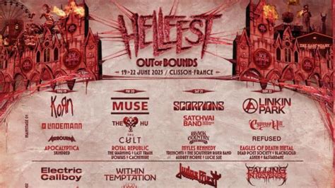 Hellfest 2025 Korn Muse Scorpions et Linkin Park en têtes daffiche