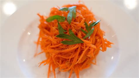 Spicy Carrot Salad Recipe It S Amazing Korean Carrot Salad Youtube