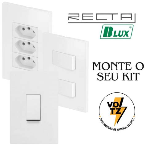 Monte O Seu Kit Conjunto X Tomada Branca A A Interruptor Simples