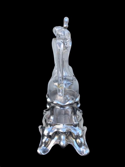 Proantic Huilier En Argent Repoussé De Motifs Art Nouveau Poinçon