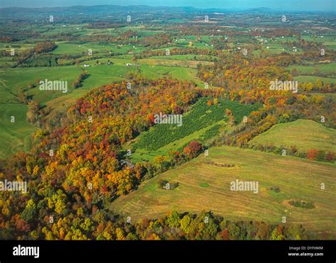 Loudoun County Virginia Usa Aerial Of Fragmented Forest With Stock