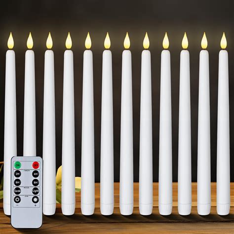 Homemory Pcs Flameless Taper Candles With Remote Timer Dimmer