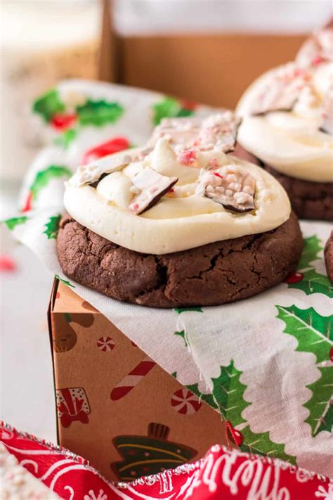 Chocolate Peppermint Bark Cookies