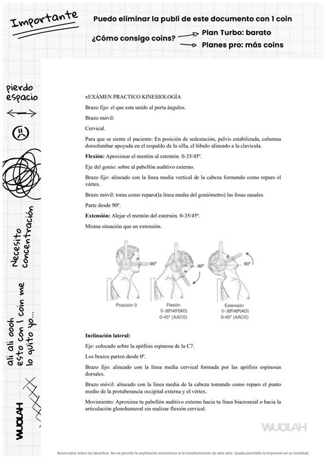 Solution Examen Practico Kinesiologia Studypool