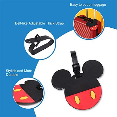 Finex Pcs Set Mickey Mouse And Minnie Mouse Silicone Travel Luggage