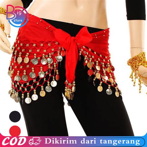 Jual Baju Belly Dance Gold Coin Belt Belly Dance Coin Ikat Pinggang Belly Dance Sabuk Belly