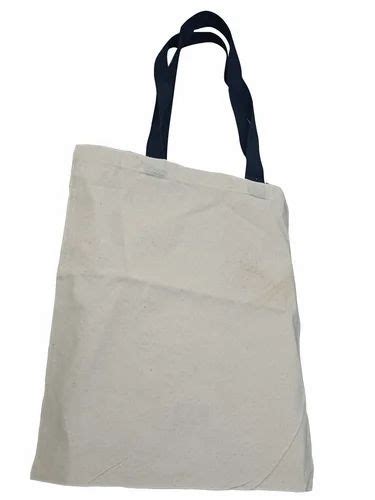 Handled White Cotton Carry Bag Capacity 4kg Size Dimension 12 X 15