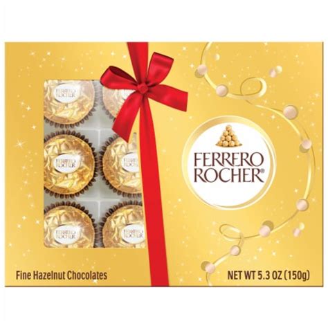 Ferrero Rocher Premium Gourmet Milk Chocolate Hazelnut Luxury Chocolate