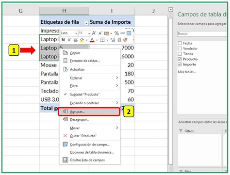 Cómo agrupar datos en Tablas Dinámicas 15 2024