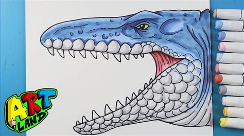 How To Draw A Mosasaurus Face Youtube