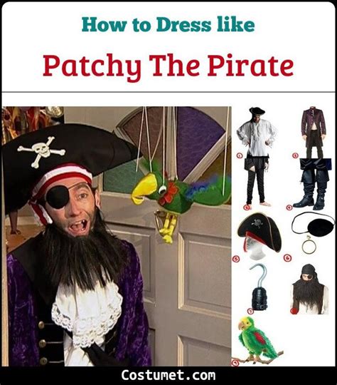 Patchy The Pirate Spongebob Squarepants Costume For Cosplay