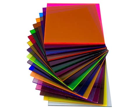 Full Sets Of Acrylic Pmma Tinted Color Sheets With All Etsy