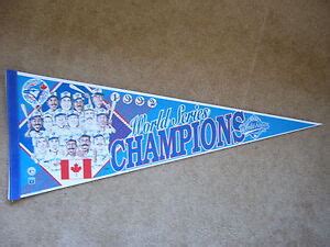 1992 TORONTO BLUE JAYS WORLD SERIES CHAMPIONS MLB BASEBALL PENNANT SHARP!! | eBay