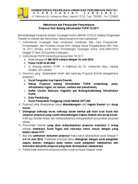 Contoh Proposal Dak Kemen Pu 2016 Pdf