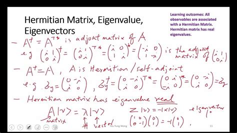 L4 3 Hermitian Matrix Unitary Matrix Eigenvalue Eigenvector