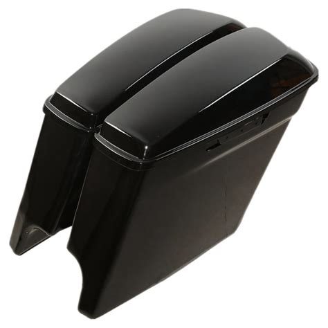 Teledu 5 Glossy Black Stretched Extended Saddlebags For 2014 2022